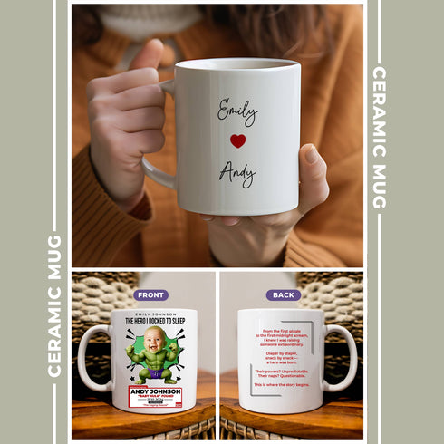 Personalized Baby Hulk Mug – Funny Superhero Gift for Mom | Custom Name, Photo & Message